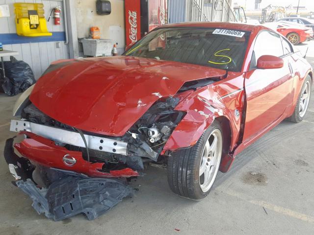 JN1AZ34D65M608892 - 2005 NISSAN 350Z COUPE RED photo 2