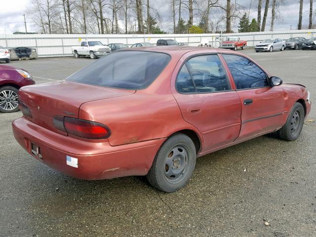 1Y1SK5264VZ446622 - 1997 GEO PRIZM RED photo 4