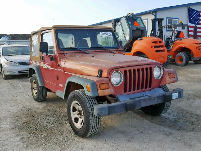 1J4FY29P6WP803825 - 1998 JEEP WRANGLER / RED photo 1