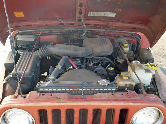 1J4FY29P6WP803825 - 1998 JEEP WRANGLER / RED photo 7