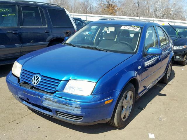 3VWSB69M01M088538 - 2001 VOLKSWAGEN JETTA GLS BLUE photo 2