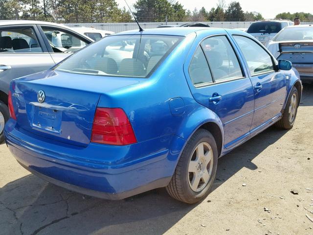 3VWSB69M01M088538 - 2001 VOLKSWAGEN JETTA GLS BLUE photo 4