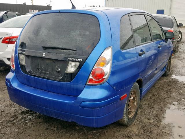 JS2RC62H165351036 - 2006 SUZUKI AERIO BLUE photo 4