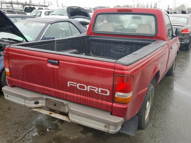1FTCR10A0PTA30142 - 1993 FORD RANGER RED photo 4