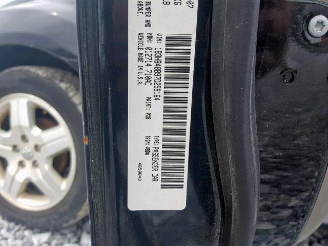 1B3HB48B97D259164 - 2007 DODGE CALIBER SX BLACK photo 10