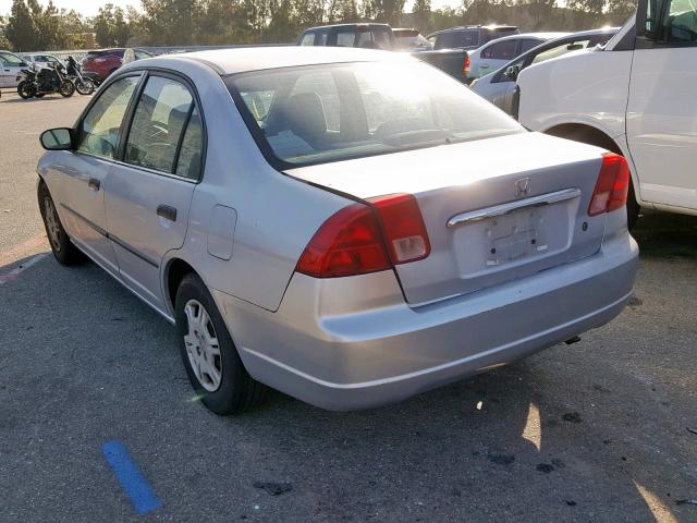 2HGES16211H507888 - 2001 HONDA CIVIC DX SILVER photo 3