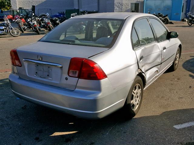 2HGES16211H507888 - 2001 HONDA CIVIC DX SILVER photo 4