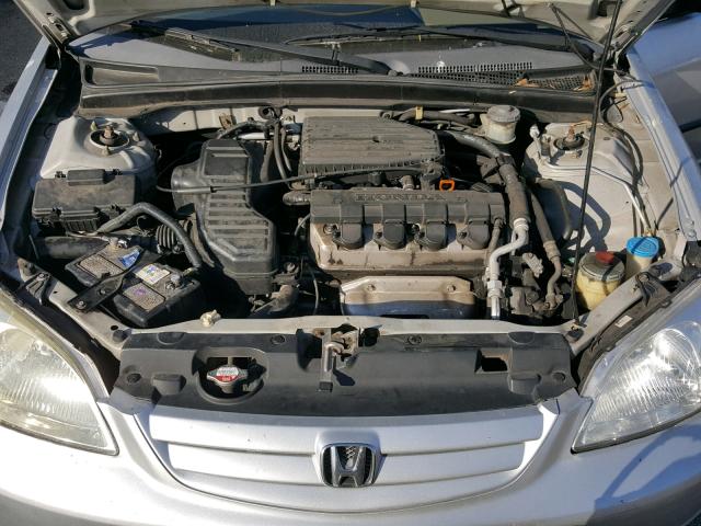 2HGES16211H507888 - 2001 HONDA CIVIC DX SILVER photo 7