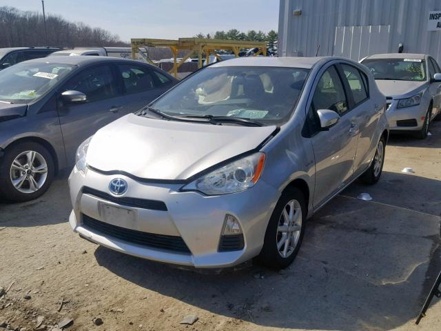 JTDKDTB31D1037547 - 2013 TOYOTA PRIUS C SILVER photo 2