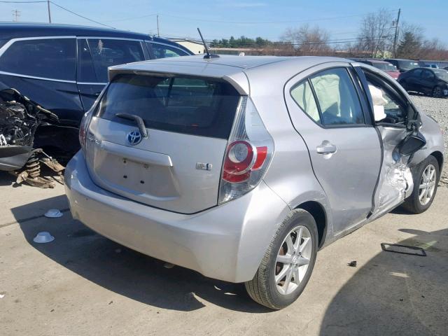 JTDKDTB31D1037547 - 2013 TOYOTA PRIUS C SILVER photo 4