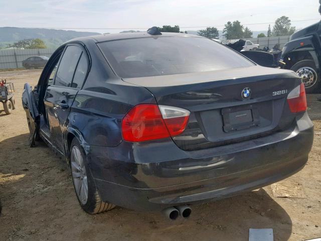 WBAVC53548FZ85846 - 2008 BMW 328 I SULE BLACK photo 3