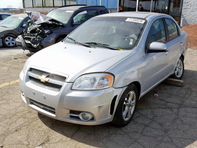 KL1TG5DE5AB110468 - 2010 CHEVROLET AVEO LT SILVER photo 2