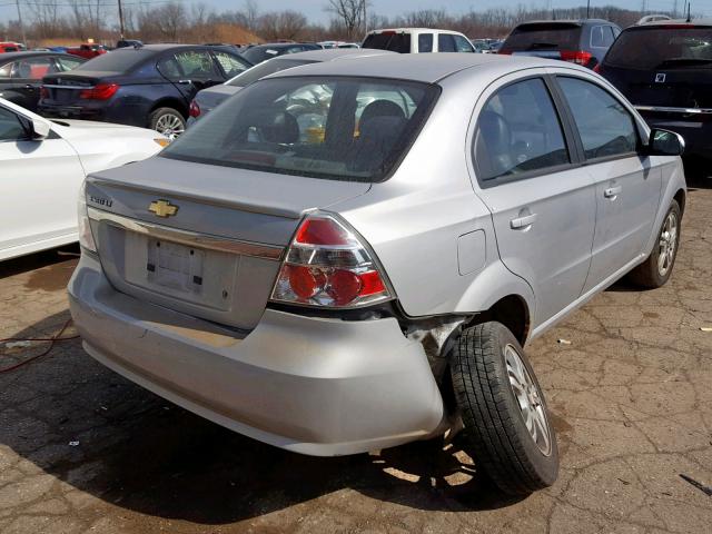 KL1TG5DE5AB110468 - 2010 CHEVROLET AVEO LT SILVER photo 4