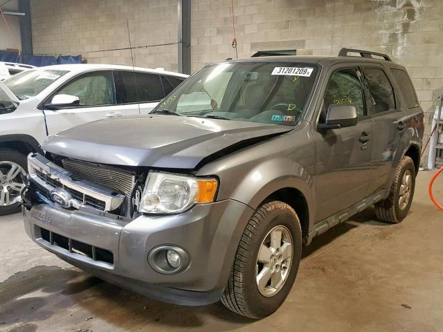 1FMCU9DGXAKD27729 - 2010 FORD ESCAPE XLT GRAY photo 2