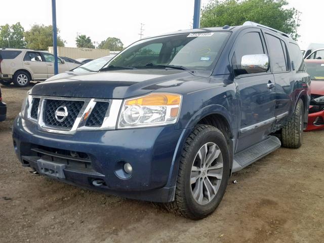 5N1AA0ND4FN603358 - 2015 NISSAN ARMADA SV BLUE photo 2