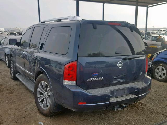 5N1AA0ND4FN603358 - 2015 NISSAN ARMADA SV BLUE photo 3