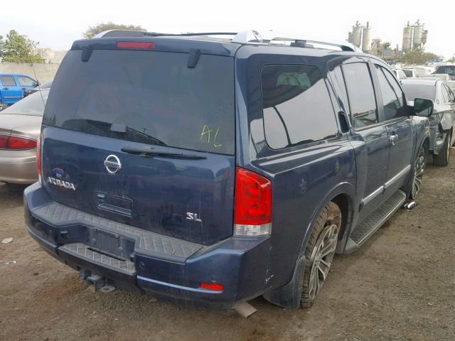 5N1AA0ND4FN603358 - 2015 NISSAN ARMADA SV BLUE photo 4