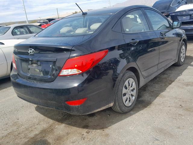 KMHCT4AE4HU377484 - 2017 HYUNDAI ACCENT SE BLACK photo 4