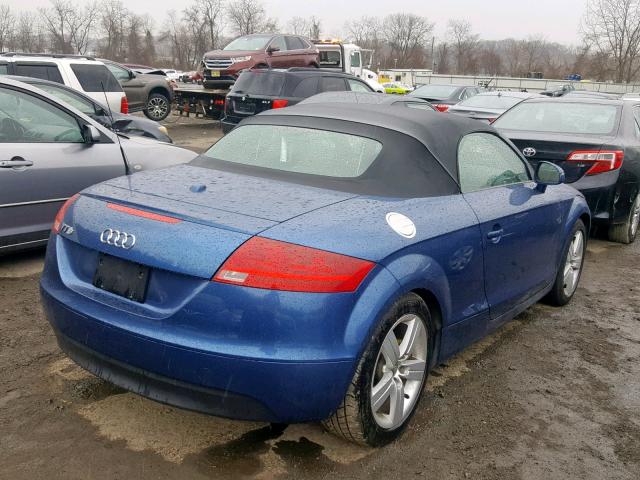 TRUMF38J681045132 - 2008 AUDI TT 2.0T BLUE photo 4