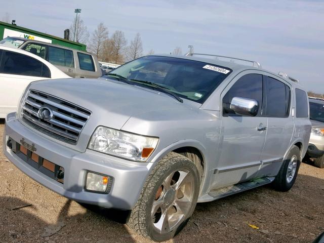 5N3AA08C25N809318 - 2005 INFINITI QX56 SILVER photo 2