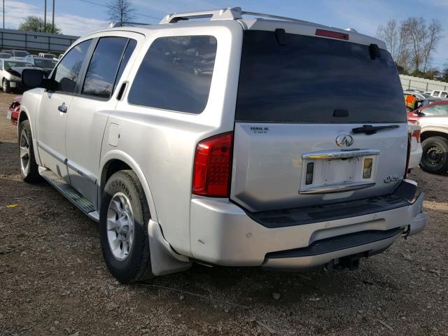 5N3AA08C25N809318 - 2005 INFINITI QX56 SILVER photo 3