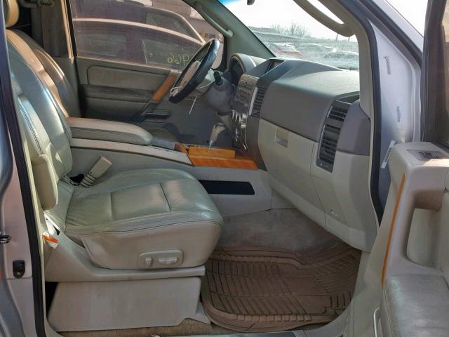 5N3AA08C25N809318 - 2005 INFINITI QX56 SILVER photo 5