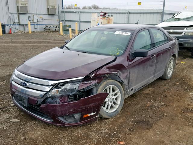 3FAHP0GA3CR440026 - 2012 FORD FUSION S PURPLE photo 2