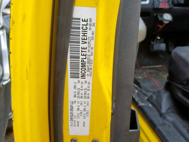 3D6WA7EL5BG525132 - 2011 DODGE RAM 5500 YELLOW photo 10