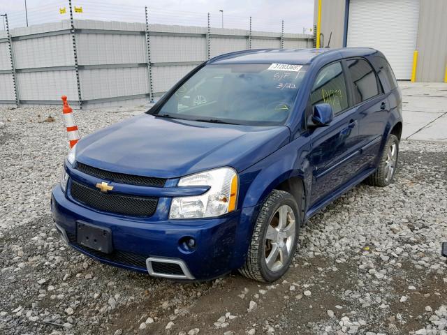 2CNDL037686314204 - 2008 CHEVROLET EQUINOX SP BLUE photo 2