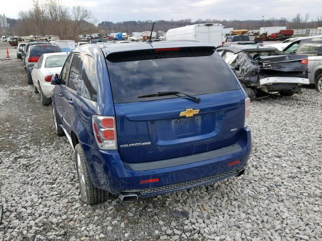 2CNDL037686314204 - 2008 CHEVROLET EQUINOX SP BLUE photo 3