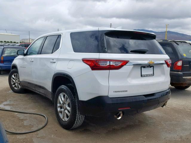 1GNERFKW5JJ116796 - 2018 CHEVROLET TRAVERSE L WHITE photo 3