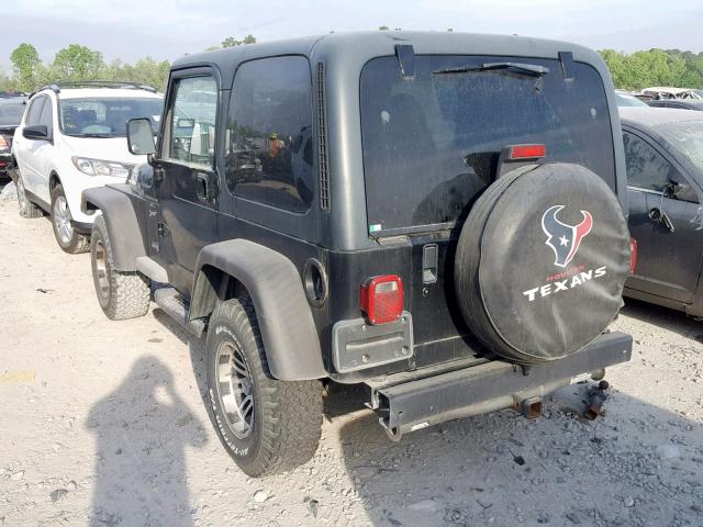 1J4FY19S6XP490596 - 1999 JEEP WRANGLER / BLACK photo 3