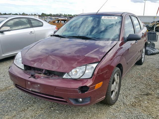 1FAFP34N17W347430 - 2007 FORD FOCUS ZX4 MAROON photo 2