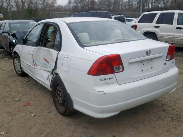 2HGES16504H514958 - 2004 HONDA CIVIC WHITE photo 3