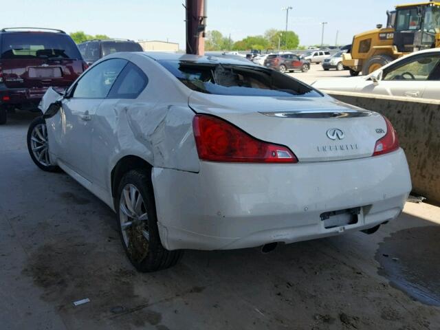 JN1CV6EL4DM950125 - 2013 INFINITI G37 WHITE photo 3