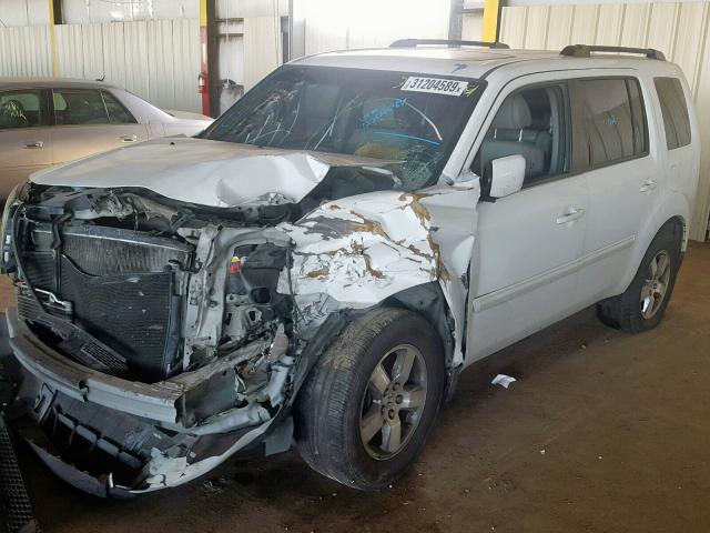 5FNYF3H55BB025399 - 2011 HONDA PILOT EXL WHITE photo 2