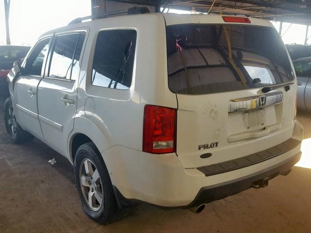 5FNYF3H55BB025399 - 2011 HONDA PILOT EXL WHITE photo 3