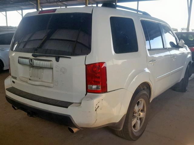 5FNYF3H55BB025399 - 2011 HONDA PILOT EXL WHITE photo 4