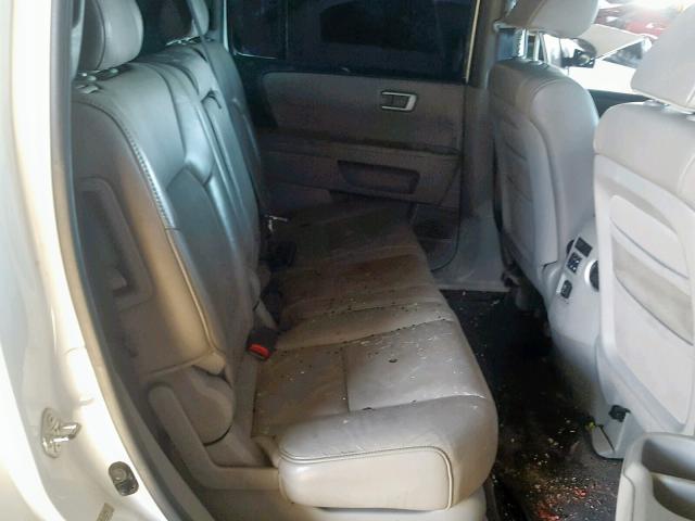 5FNYF3H55BB025399 - 2011 HONDA PILOT EXL WHITE photo 6