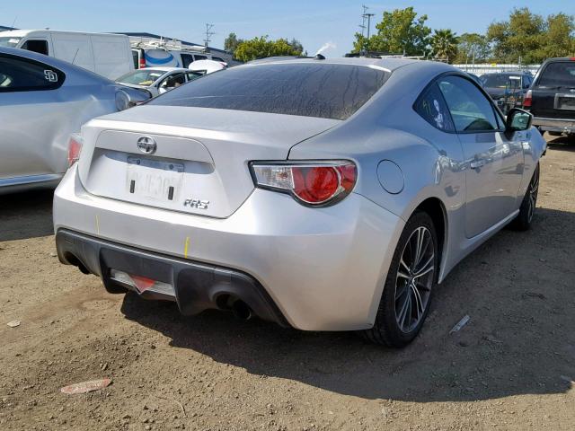 JF1ZNAA18D2710978 - 2013 TOYOTA SCION FR-S SILVER photo 4
