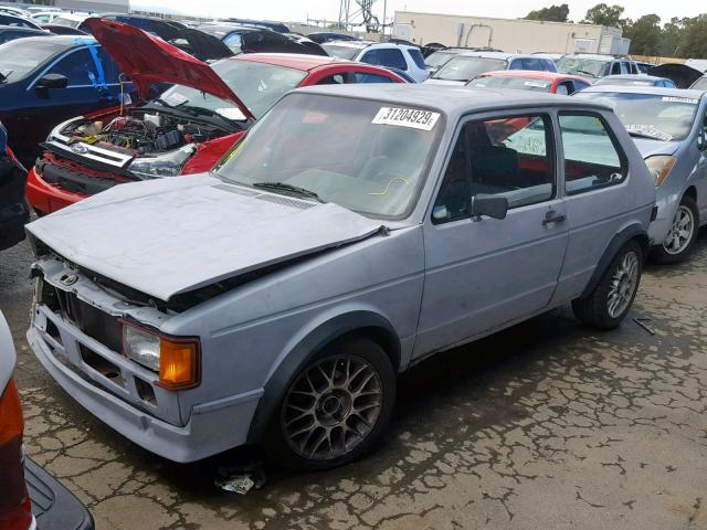 1VWDC0173EV049494 - 1984 VOLKSWAGEN RABBIT GTI GRAY photo 2