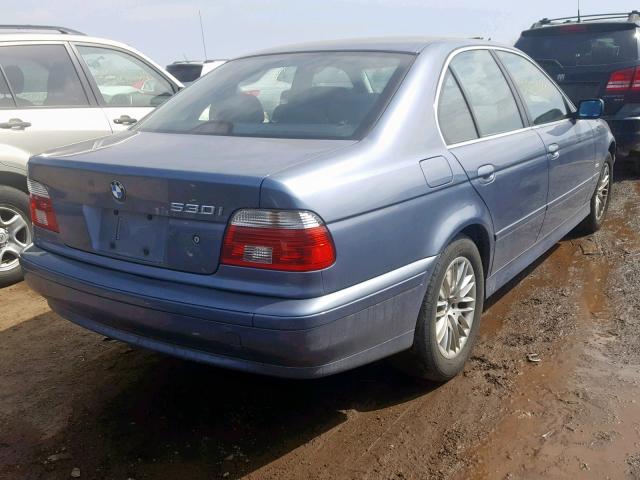 WBADT63422CH94687 - 2002 BMW 530I BLUE photo 4