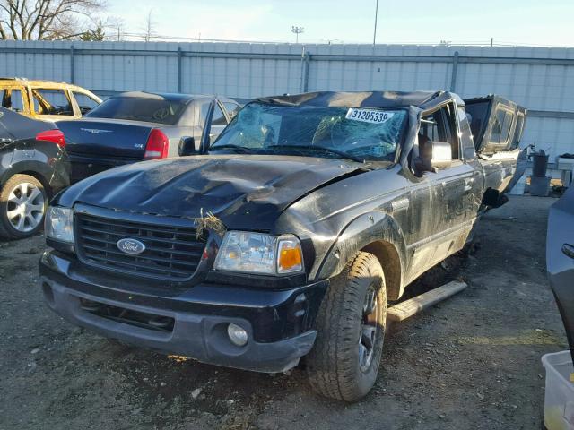 1FTZR45E98PA03684 - 2008 FORD RANGER SUP BLACK photo 2