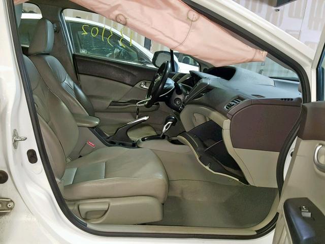 2HGFB2F90CH513949 - 2012 HONDA CIVIC EXL WHITE photo 5