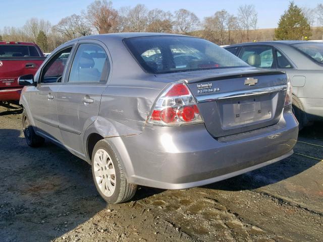 KL1TG5DE1AB045800 - 2010 CHEVROLET AVEO LT GRAY photo 3