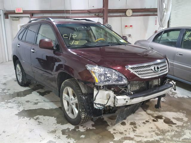 JTJHW31U482046478 - 2008 LEXUS RX 400H MAROON photo 1