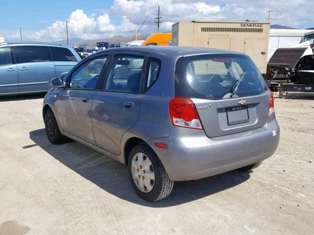 KL1TD66627B766432 - 2007 CHEVROLET AVEO BASE ნაცრისფერი ფოტო 3
