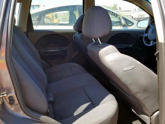 KL1TD66627B766432 - 2007 CHEVROLET AVEO BASE ნაცრისფერი ფოტო 6