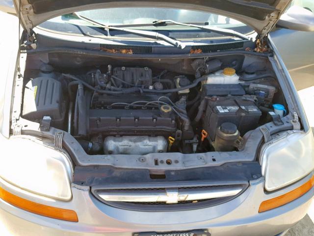 KL1TD66627B766432 - 2007 CHEVROLET AVEO BASE ნაცრისფერი ფოტო 7