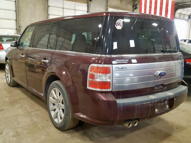 2FMGK5DC0BBD35444 - 2011 FORD FLEX LIMIT MAROON photo 3